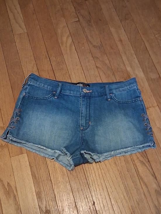 Pants - hollister jean shorts junior womens 13 high-rise short short ln!